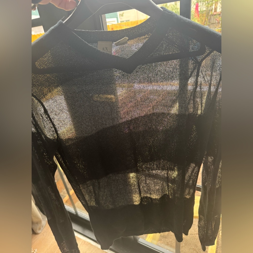 Men’s vintage Armani exchange sheer stripe
Sweater black size s